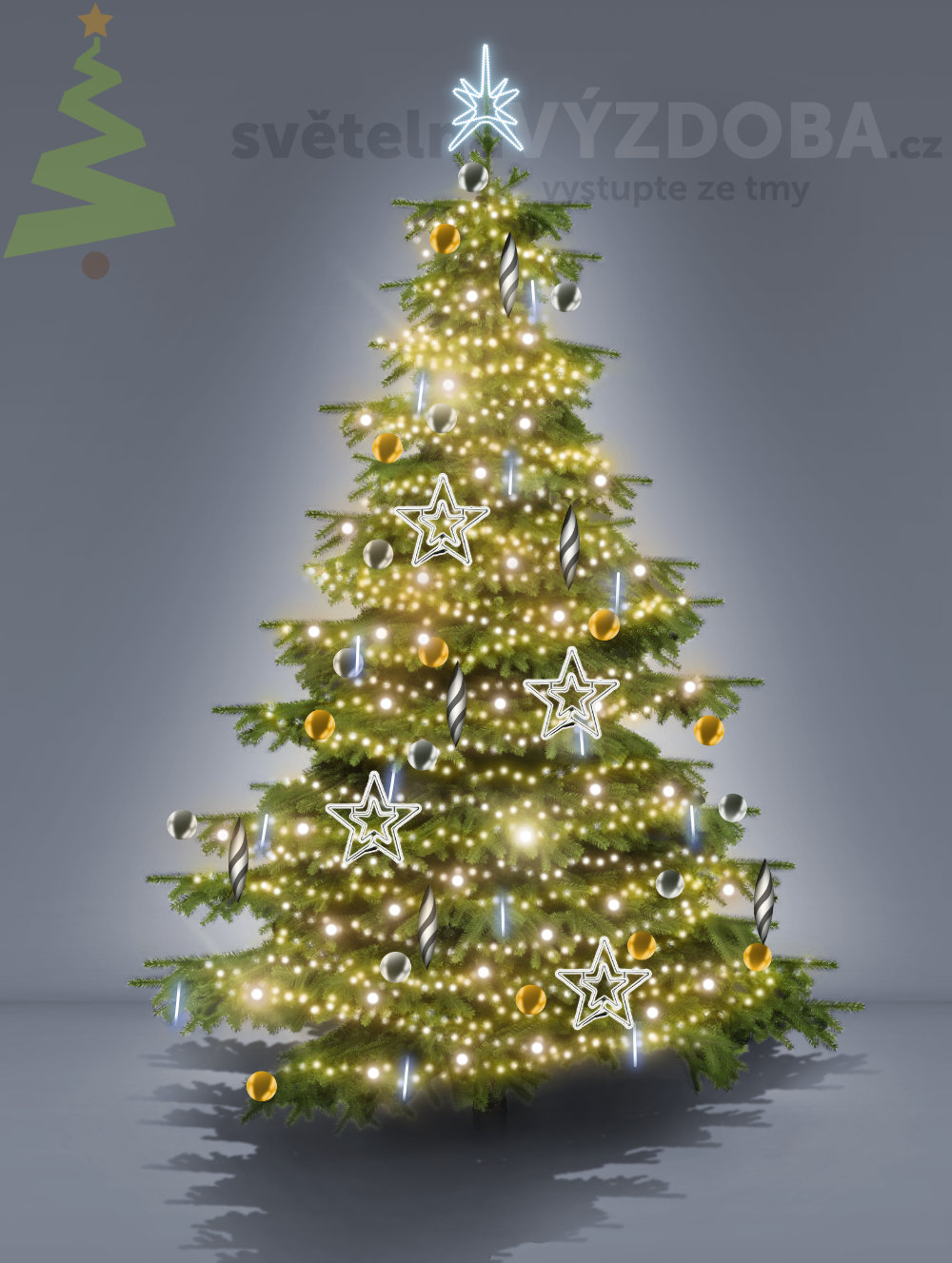 ukázka kompletu na Vánoční strom