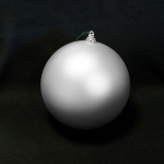 Vánoční koule stříbrná matná 20cm 