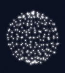 3D hvězdná koule, průměr 100cm, stálesvítící, studená bílá