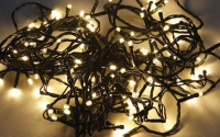 Vánoční LED řetěz stále-svítící 100 LED/10m vnitřní, teplá bílá