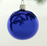 Vánoční koule modrá 15cm