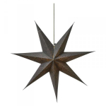 Hvězda - závěsná svítící dekorace šedá