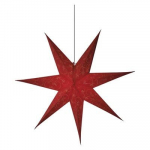 Hvězda - závěsná svítící dekorace červená